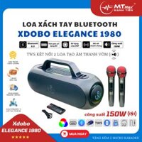 Loa Xách Tay Bluetooth Xdobo Elegance 1980 Công Suất 150W Chip Xử Lý DSP, Công Nghệ TWS Tạo Âm Thanh Vòm, Kèm 2 Micro Không Dây Cao Cấp, Khoảng Cách Kết Nối Xa