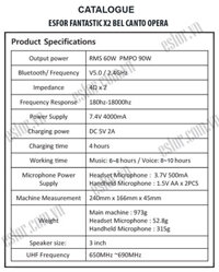Loa xách tay di động Esfor Fantastic X2 Hàn Quốc 90W, 2 mic trợ giảng không dây