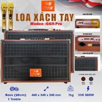 Loa Xách Tay Karaoke VB668 BOX Pro,LOA 2 Tấc,Công Suất Lớn, Loa Bass 20cM+Treble 1,Bluetooth 5.0