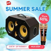 Loa Xách Tay, Loa Kéo Giá Rẻ | Loa Karaoke 6 Đường Tiếng 2 Bass × 2 Trυng 2 Treble, Tặng Kèm 2 Micro Siêu Bền Hát Nhẹ.