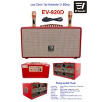 Loa xách tay, Loa vali du lịch, Loa karaoke bluetooth di động, Loa nghe nhạc EV-920
