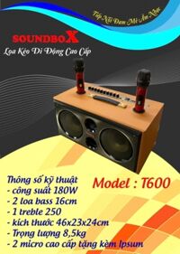LOA XÁCH TAY T600 SOUNDBOX CHÍNH HÃNG - ÂM THANH CỰC HAY