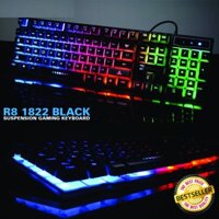 (LOẠI 1) Bàn Phím Gaming R8-1822 LED Siêu Đẹp, Chữ Khắc Laser chống bay