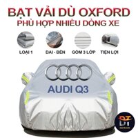 [LOẠI 1] Bạt che kín bảo vệ xe AUDI Q3 tráng bạc cao cấp, áo chùm bạc trùm phủ xe oto AUDI Q3