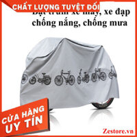 (loại 1) Bạt trùm phủ mô tô xe đạp điện chống chói mưa