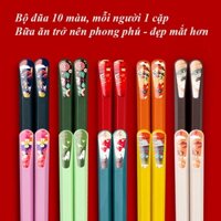 [LOẠI 1] Bộ Đũa Ăn Cơm Gia Đình Sợi Thuỷ Tinh Kháng Khuẩn Không Mốc Chống Trơn Chịu Nhiệt Phong Cách Nhật Cao Cấp