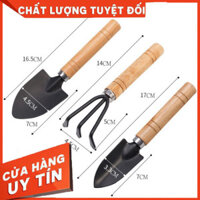 {loại 1} Bộ dụng cụ làm vườn loại To 3 món, cỡ đại- xẻng trồng cây cảnh, hoa- Xẻng xới đất trồng cây hoa rau sạch