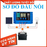 {loại 1} Bộ sạc pin năng lượng mặt trời 12v 24v 30A MẪU MỚI sạc được nhiều loại ắc quy pin sắt pin lithium