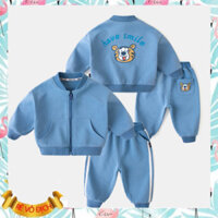 loại 1 Bộ thu đông kéo khóa chất da cá chắc khỏe 4 màu cho bé .