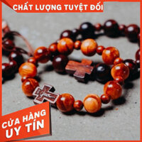 (loại 1) Chuỗi Mân Côi gỗ huyết long đeo tay giá sỉ
