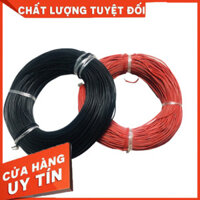 (loại 1) Cuộn 100 Mét dây điện 0.2mm màu đỏ đen lõi đồng nhiều sợi