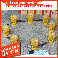 (loại 1) Đèn thờ hoa sen LED, đèn ban thờ hoa sen kiêm máy niệm phật - Đèn LED, kèm các bài kinh