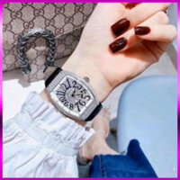 {loại 1} Đồng hồ nữ Franck muller dây cao su máy pin mặt full đá cao cấp bảo hành 12 tháng