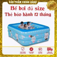 [Loại 1+Giá sỉ] Bể bơi phao cho bé 3 tầng đủ tất cả kích cỡ có đế chống trượt , có kèm bơm điện