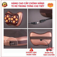 (loại 1) Gối massage cổ mặt trời 8 bi, máy massage cổ vai gáy Nhật Bản