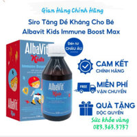 (loại 1) [ hàng hiệu ]  Siro ALBAVIT KIDS IMMUNE BOOST MAX bức tốc sức khỏe cho bé (lọ 150ml)
