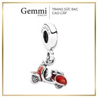 [LOẠI 1] Hạt Charm Treo Xe Vespa Đỏ mix vòng Bạc Thái S925 - Gemmi Jewelry SP200