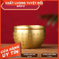 (loại 1) Hũ vàng tài lộc, bát gạo, bát để ban thờ đồng thau thuần chất - Chiêu tài, hút lộc