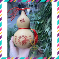 {loại 1} (KHÔNG ĐỰNG NƯỚC) Hồ lô tự nhiên hình bát quái trừ tà khí hút tài lộc bình an khắc lazer