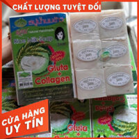(loại 1) Lốc 12 bánh bột giặt cám gạo Thái Lần jame Rice milk soap