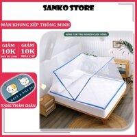 [Loại 1] Màn Chụp Tự Bung khung xếp Cao Cấp Mùng Chụp Tự Động Gấp Gọn 1m6 1m8 2m Bảo Hành 1 Năm