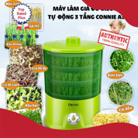 (LOẠI 1) Máy báo giá đỗ gieo mầm tự nhiên bằng điện 3 tầng Connie A323B  200g giá cho ~2kg đỗ trong 2-3 ngày