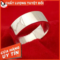 {loại 1} Nhẫn nam bạc ta bản trơn không gắn đá bản rộng khoảng 0,7cm trang sức Bạc Quang Thản - QTNA7