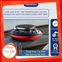 {loại 1} Nước Hoa Mini Ô Tô Mô Hình Đĩa Bay UFO Xoay Năng Lượng Mặt Trời Tặng Miếng Gỗ Thơm Và 2 Lọ Tinh Dầu Xe Hơi Deco