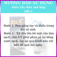 {loại 1} Siêu Tẩy Dầu Mỡ Dr.C Tẩy Dầu Mỡ Nhà Bếp Tẩy Xoong Nồi Bếp Ga Lưới Lọc Máy Hút Mùi Loại Bỏ Mọi Vết Bẩn Dầu Mỡ Cứ