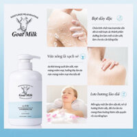 (loại 1) Sữa tắm làm trắng sáng da sữa dê 800ml giữ ẩm mùi lâu dài,Chiết xuất từ ​​sữa dê,làm đều làn da mềm mịn