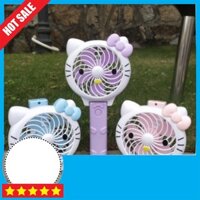 [Loại 1 tốt nhất] [HÀNG CHÍNH HÃNG_FREESHIP] 🌸🌸 Quạt Pin Mini Cầm Tay Hello Kitty Màu Hồng 🌸🌸 1 mưc mát + đèn