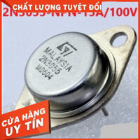 (loại 1) Tran năng suất Ngược NPN 2N3055 TO-3 15A/100V - Sò Sắt Malaysia