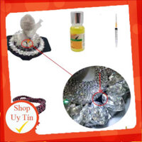 {loại 1} Tượng đặt taplo xe ô tô, tượng Phật Thích Ca tọa đài sen đính đá pha lê cao cấp sang trọng