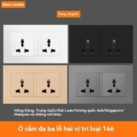 Loại 146 Phong Cách Hồng Kông Phong Cách Anh Quốc Hai Vị Trí 6 Lỗ Xốp Tường Che Khuyết Điểm Đa Năng Đôi Ba Lỗ 33 Ba Vị Trí Bảng Điều Khiển Thời Trang Cũ