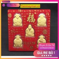 LOẠI 1Bộ Thần Tài Ngũ Phúc Lâm Môn Vàng 24k Cao Cấp, Quà Tết Sang Trọng Và Đẳng Cấp, Tặng Hộp Nhưng Túi Đỏ Xịn - CHỈ BỘ 5 ÔNG