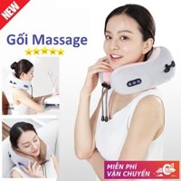 [LOẠI 1]Gối massage cổ chữ U có HỒNG NGOẠI, gối massage cổ vai gáy đa năng, gối masage cổ thế hệ mới