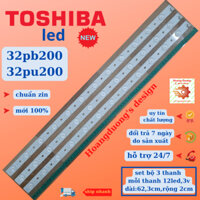 [loại 1]Thanh led tivi toshiba32pb200,32pu200(set bộ 3 thanh,mỗi thanh 12led,3v)-dthoangduong.