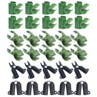 Loại A Kết Nối Khớp Cây Cọc Kết Nối Kẹp Nhà Kính Giá Đỡ Leo Bộ Khung PP 30 Chiếc Nhựa 30 Cái / bộ Khớp Cố Định Khóa Chữ Thập