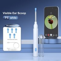 Loại bỏ sáp tai, Dụng cụ loại bỏ ráy tai có Camera, Dụng cụ làm sạch tai với 6 đèn LED Otscope cho iOS & Android, Bộ loại bỏ ráy tai với 7 chiếc Dụng cụ lấy tai (Bao gồm 5 thìa tai) P6