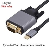 🔥Loại C sang VGA Cáp USB 3.1 sang VGA Bộ Chuyển Đổi 10Gbps HD Màn Hình Dây Cho PC Laptop Màn Hình Phụ Kiện Thay Thế 1 Cái