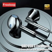 Loại C Tai Nghe Có Micro DAC Giải Mã Kỹ Thuật Số USB C Dây Điều Khiển Tai Nghe 3.5 Mm HiFi Stereo Tai Nghe Cho iPhone 15 iPad Pro Samsung