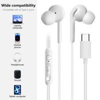 Loại C Trong Tai Tai Tai Nghe Trong Dòng Tai Nghe Xây Dựng Trong Tiếng Ồn Hủy Bỏ Micro USB C Cáp Điều Khiển Earbud Tai Nghe