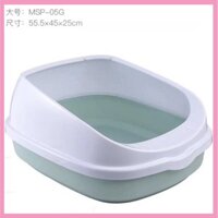 (Loại cao và thấp) Chậu cát cho mèo mẫu đẹp kèm theo xẻng xúc cát