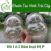 (Loại dày, BỀN, đẹp)10 Khuôn Hồ Lô 2 Bầu Cứng (Bưởi 1-1,4kg), Khuôn Tạo Hình Trái Cây Bưởi, Dưa, Đào Tiên