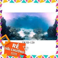 [Loại dày dặn , cao cấp] Tranh 3D bể cá Tr3D-120 kích thước 40x30 , Tranh 3d giá rẻ , Tranh 3d bể cá NgocTu