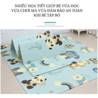[loại dày] Thảm Xốp Cho Bé Gấp Gọn XPE 2 Mặt Phủ Silicone Chống Va Đập, Bảo Vệ An Toàn Cho Bé, Hàng Dày Dặn Cao Cấp
