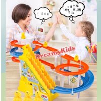 [LOẠI ĐẸP) Bộ Đồ Chơi Heo Peppa Leo Cầu Thang Size Lớn Đường Ray Đôi Siêu Dễ Thương Cho Bé - Âm Nhạc Vui Nhộn