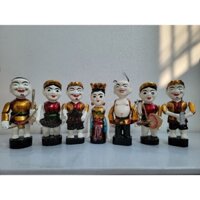 [Loại đẹp] Cao 25cm Rối nước gỗ dân gian sáng màu sơn son thếp vàng