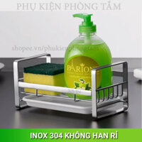 [LOẠI ĐẸP] Kệ Inox SUS 304 Để Đồ Rửa Chén Bát Chống Hoen Rỉ - Để Lên Bồn Rửa hoặc Dán Tường