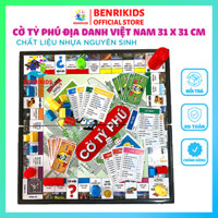[Loại lớn] Cờ Tỷ Phú - Monopoly - bàn NHỰA cao cấp 42 x 42cm - Trò chơi rèn luyện tư duy tài chính